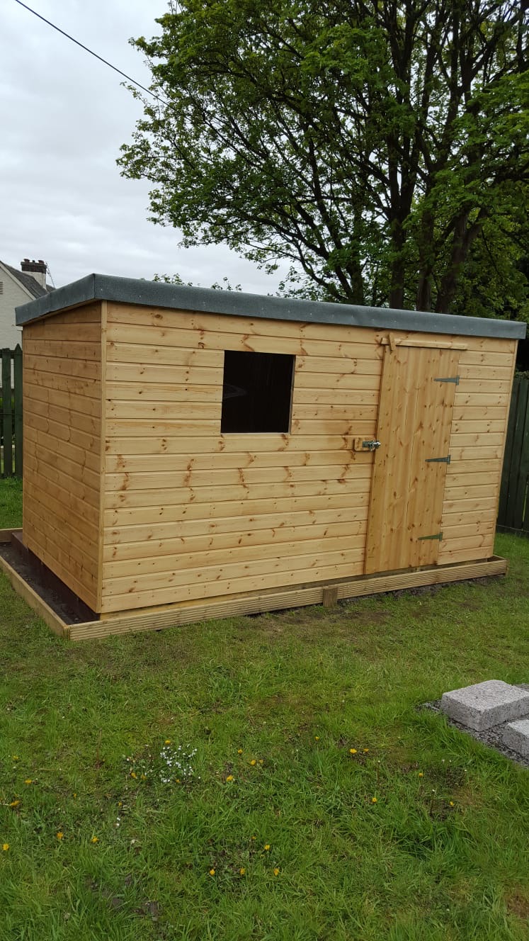 12×10 heavy-duty shiplap workshop shed with reinforced flooring built in Dalkeith Midlothian